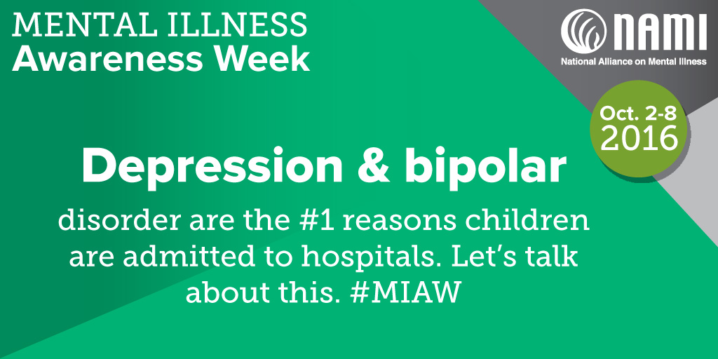 Depression and bipolar disorder are the No. 1 reason children are admitted to hospitals
