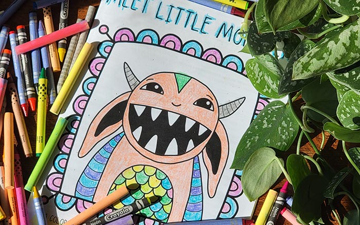 Meet Little Monster coloring and activity book
