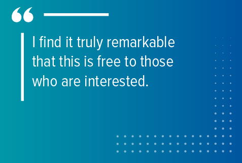 I find it truly remarkable that this is free to those who are interested.