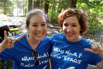 two NAMI Northern Virginia girls on a NAMI walk