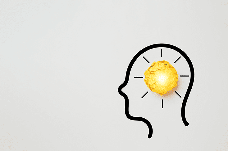 Illustration of person with an idea