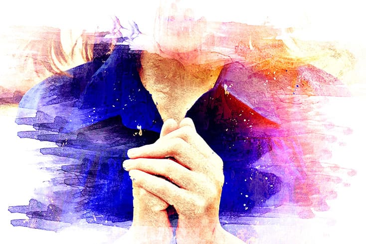 illustration of a person praying