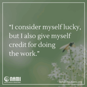 I consider myself lucky, but I also give myself credit for doing the work.