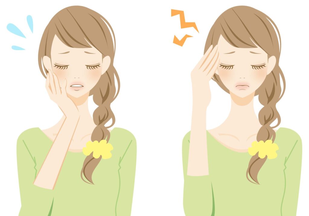 illustration of a woman with depression and the same woman with anxiety