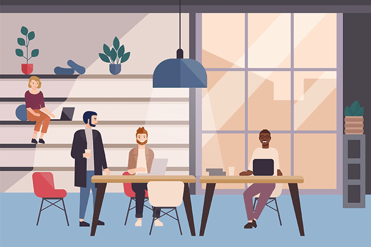 Group of people in a workplace