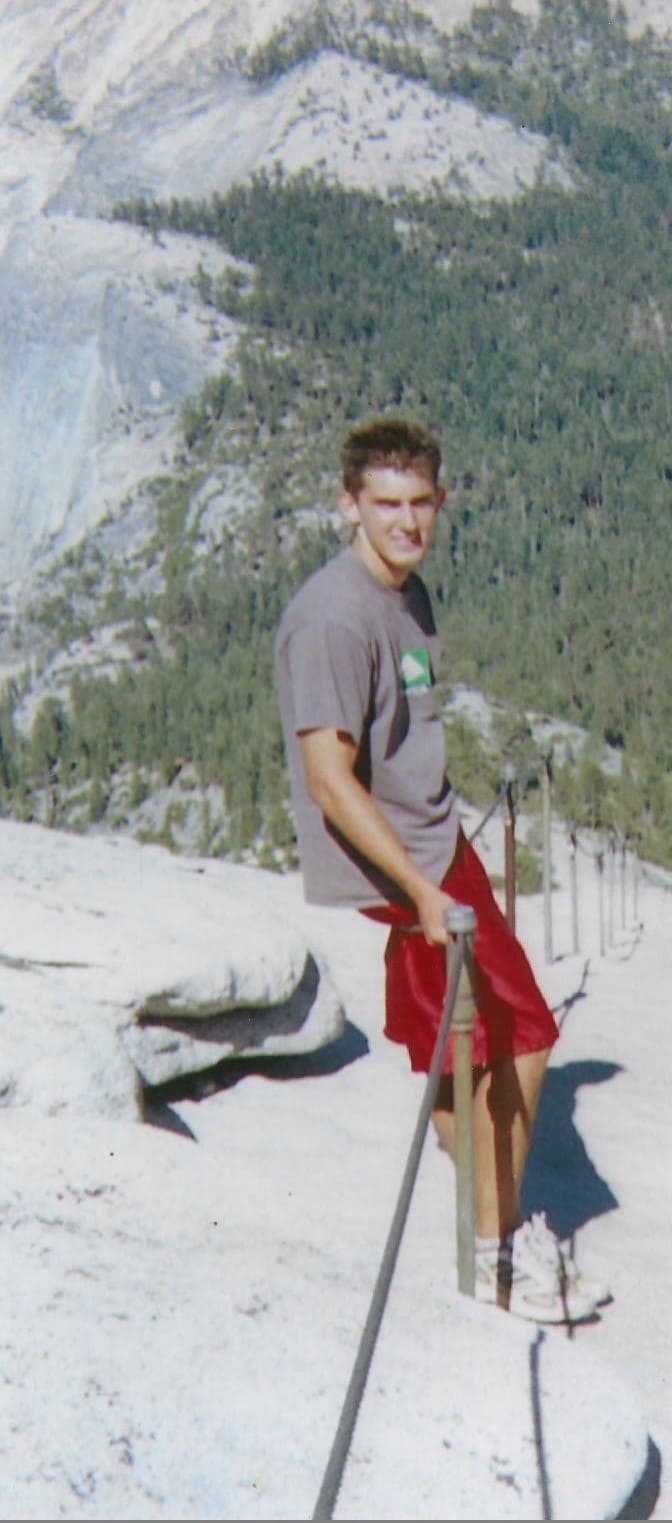 Alex at Yosemite National Park in 2003